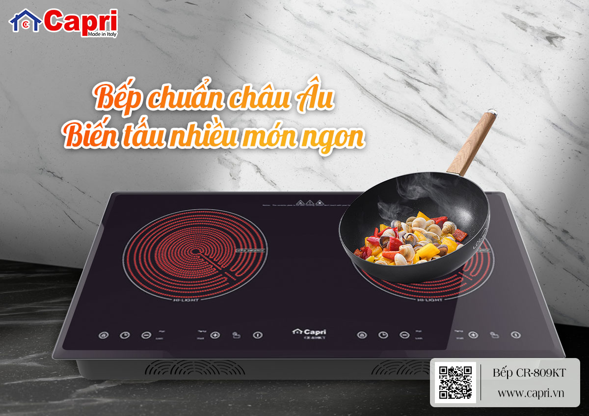 Bếp hồng ngoại đôi Capri Việt Nam